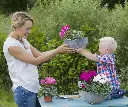 Natural Bulbs | Schaal Fiona Zwart Moeder en zoon