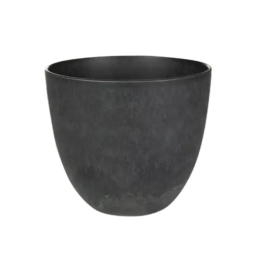[V166531] Artstone Pot bola svart D23 H20